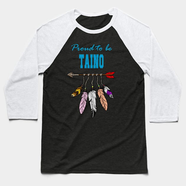 Arrows And Feathers Native Indian Taino Baseball T-Shirt by Jeremy Allan Robinson
